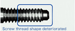 Screw threads tightened with over torque
