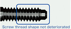 Screw tightened with a torque with in the specified torque range